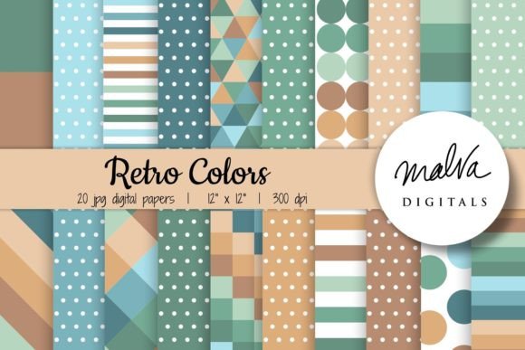 Download Retro Colors Geometric Patterns - Retro Collection