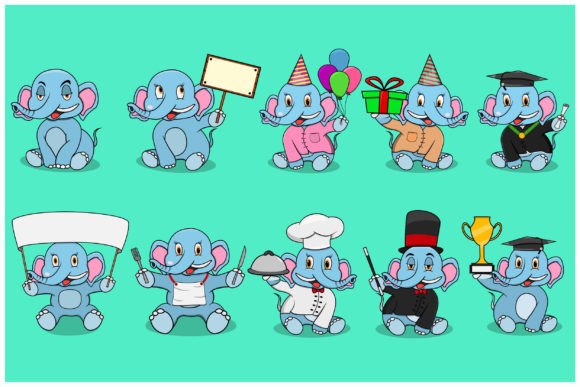 Download Ten Model Character Elephant - Premium Resources