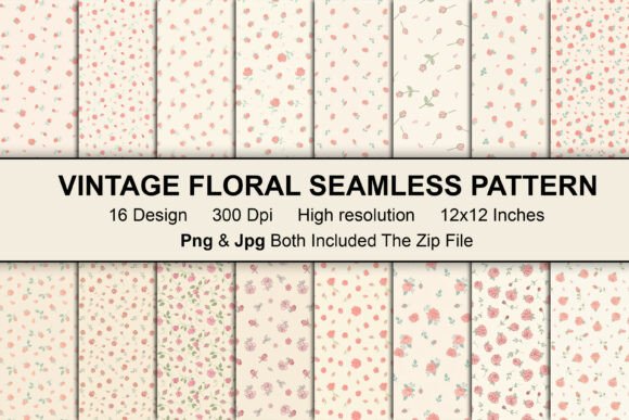 Download Vintage Floral Seamless Pattern Bundle - Vintage Collection
