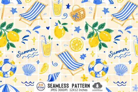 Download Italian Summer Pattern Lemon Paper JPG - Lemon paper Collection