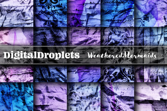Download Weathered Mermaids 3 | 20 12x12 Papers - Premium Bundle