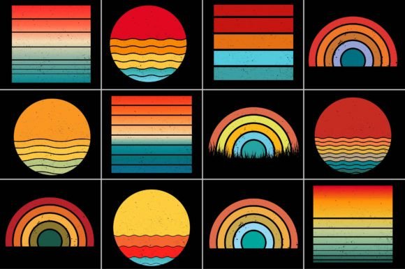 Download Grunge Sunset Retro Background - Retro Collection