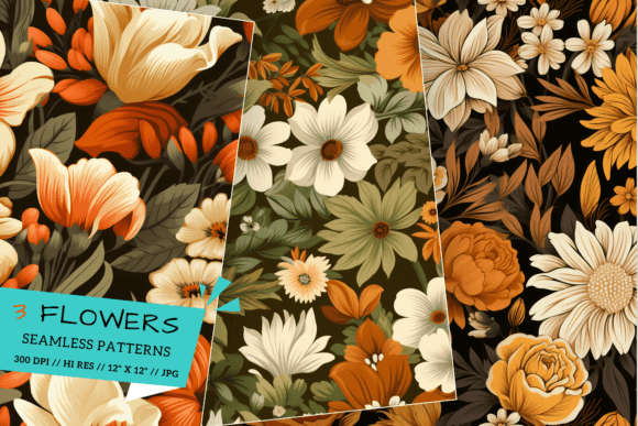 Download Floral Seamless Patterns, Retro Patterns - Retro Collection