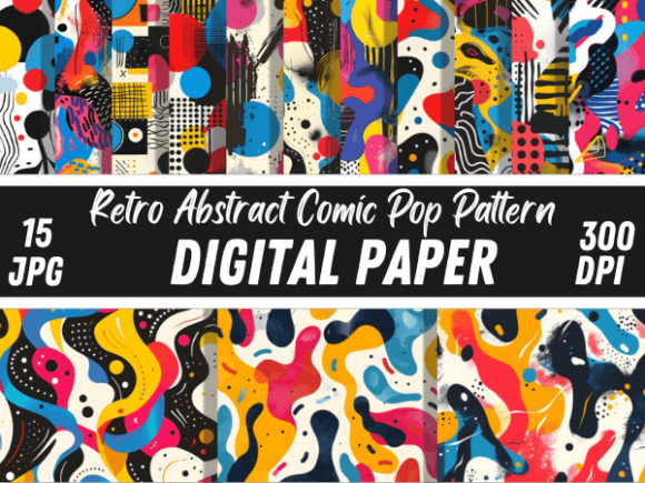 Download Retro Vintage Abstract Comic Pop Pattern - Vintage Collection