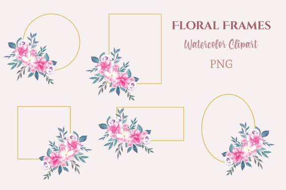 Download Watercolor Clipart Ten Floral Frames - Premium Resources