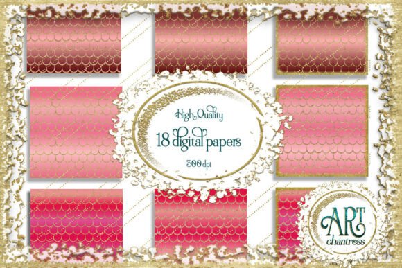 Download Mermaid Scale Blush Pink Digital Papers - Premium Resources