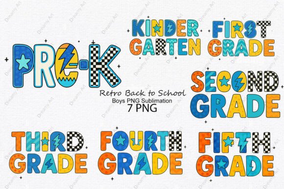 Download Retro Back to School Boys PNG Sublimatio - Retro Collection