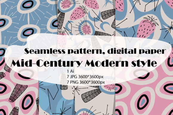 Download Vintage Retro Patterns Digital Paper PNG - Vintage Collection