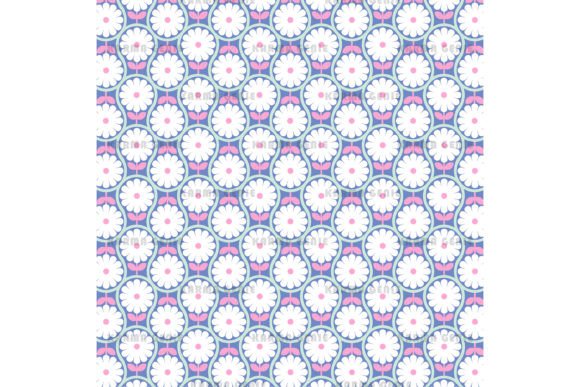 Download White Daisy Flowers Retro Background - Retro Collection