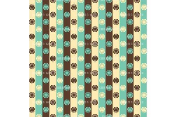 Download 70s Stripes &amp; Flowers Retro Background - Retro Collection