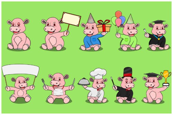 Download Ten Model Character Hippopotamus - Ten Collection
