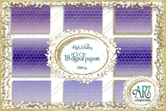 Download Mermaid Scale Tail Violet Digital Papers - Premium Resources
