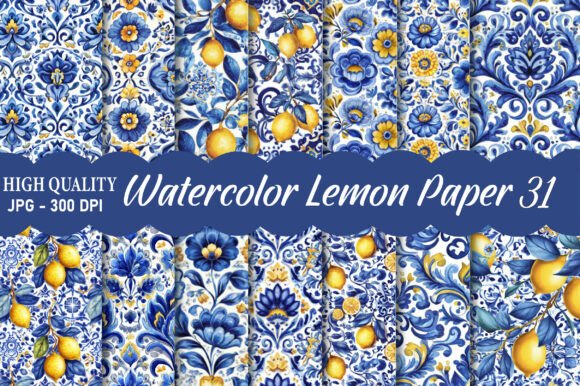 Download Watercolor Lemon Paper - Lemon paper Collection
