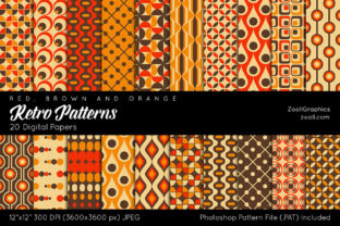Download Retro Patterns Digital Papers - Retro Collection
