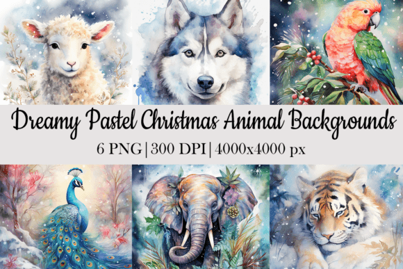 Download Pastel Christmas Animal Background - Christmas Collection