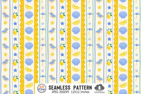Download Italian Summer Pattern Coast Lemon Paper - Lemon paper Collection