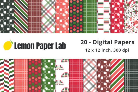 Download Christmas Geometric Digital Backgrounds - Christmas Collection