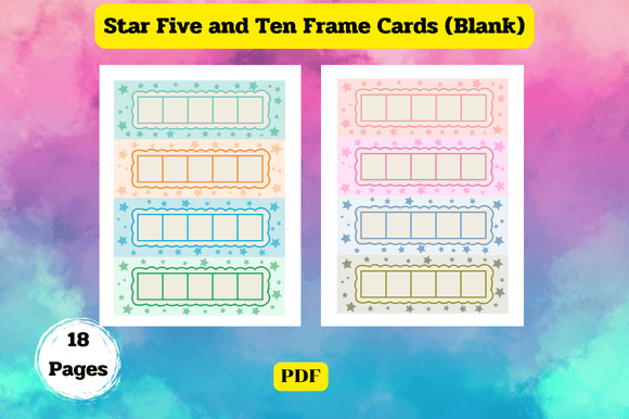 Download Star Five and Ten Frame Cards (Blank) - Ten Collection