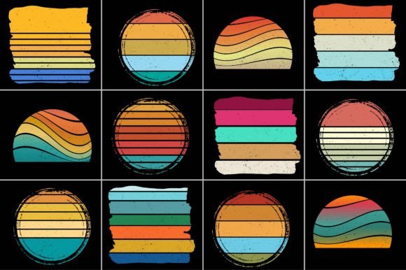 Download Sunset Retro Background for T-Shirt - Retro Collection