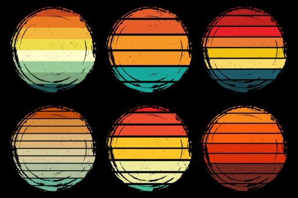 Download Sunset Retro Background for T-Shirt - Retro Collection