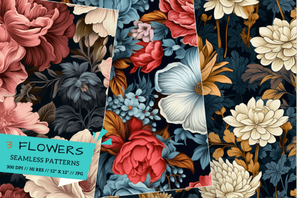 Download Classic Floral Patterns, Retro Patterns - Retro Collection