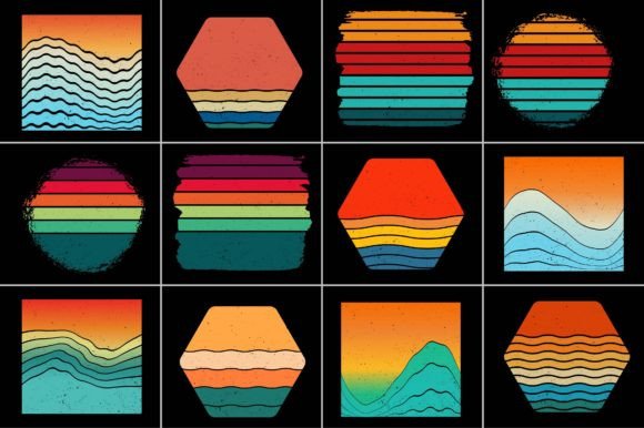Download Sunset Retro Background - Retro Collection